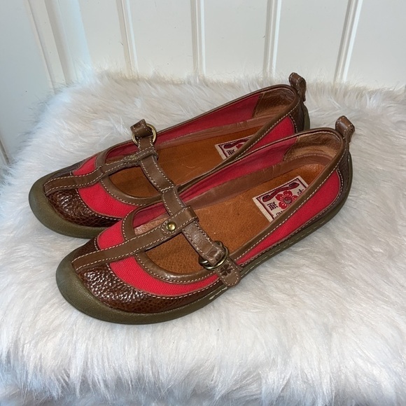 Lucky brand vintage cute comfy red brown y2K boho Mary Jane buckle shoe size 9 - Picture 12 of 13
